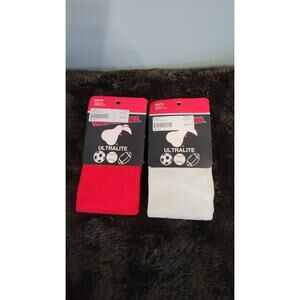 Wear The Pear Youth Tube Socks Lot (2) Red White Shoe Size 12–4 New